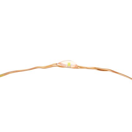 Aigostar - LED-Solarlichterkette LED/8 Funktionen 12m IP65 warmweiβ
