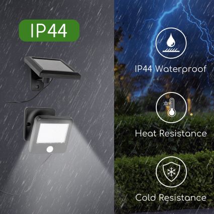 Aigostar - LED-Solarwandleuchte mit Sensor LED/0,64W/3,7V 600 mAh 6500K IP44