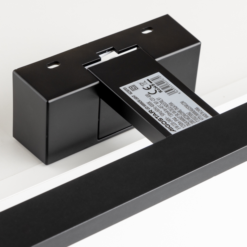 Aigostar - LED-Spiegelbeleuchtung für Badezimmer LED/8W/230V 4000K 40 cm IP44 schwarz