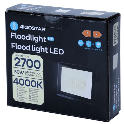 Aigostar - LED-Strahler LED/30W/230V 4000K IP65