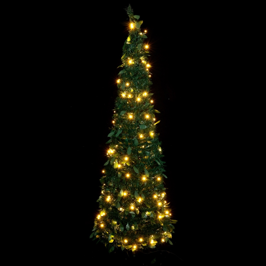Aigostar - LED-Weihnachtsbaum für den Außenbereich, 100 LEDs, 1,5 m, IP44, grün, warmweiß