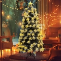 Aigostar - LED-Weihnachtsbaum für den Außenbereich, 125 LEDs, 8 Funktionen, 1,2 m, IP44, warmweiß