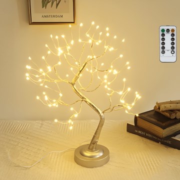 Aigostar - LED Weihnachtsdekoration 108xLED/3xAA/8 Funktionen 45cm warmweiß