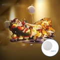 Aigostar - LED Weihnachtsdekoration LED/3xAAA Weihnachtsmann mit Rentieren 13,4 cm