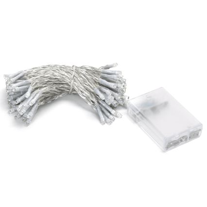 Aigostar - LED-Weihnachtskette 100xLED/3xAA 10,3m kaltweiß