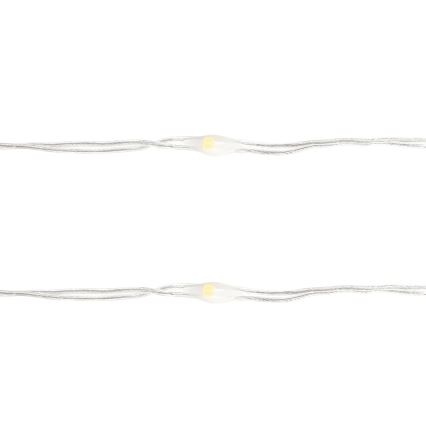 Aigostar - LED-Weihnachtslichterkette 100xLED/3xAA 10,3m warmweiβ