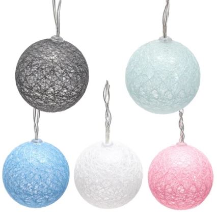 Aigostar - LED-Weihnachtslichterkette 10xLED/3xAA 2m warmweiß