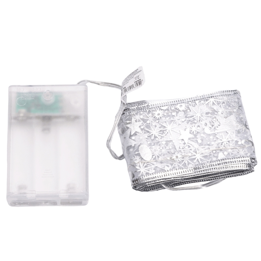 Aigostar - LED-Lichterkette 20xLED/3xAA, 2 m, warmweiß, silber