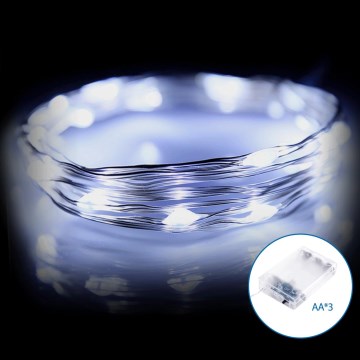 Aigostar - LED-Weihnachtslichterkette 20xLED/3xAA 2,3m kaltweiß