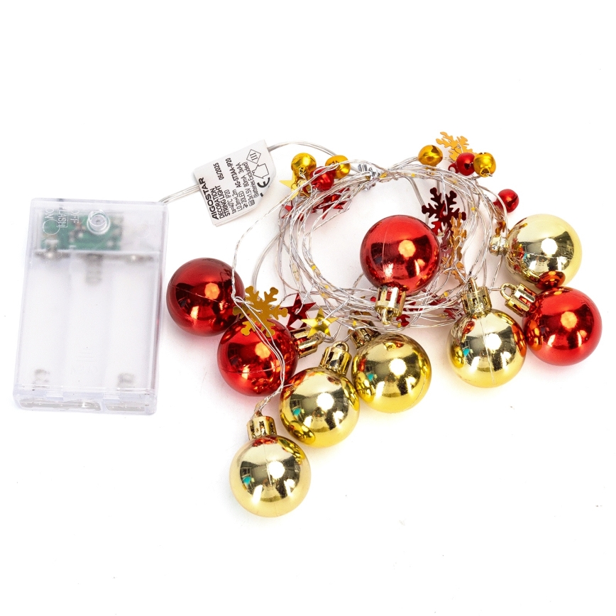 Aigostar - LED Weihnachtslichterkette 20xLED/3xAA 2m warmweiß