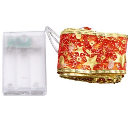 Aigostar - LED-Weihnachtslichterkette 20xLED/3xAA 2 m warmweiß/rot