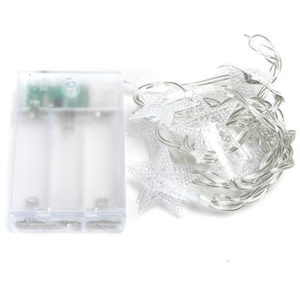 Aigostar - LED-Weihnachtslichterkette 20xLED/3xAA 3,3 m Sterne
