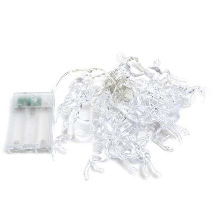 Aigostar - LED-Weihnachtslichterkette 20xLED/3xAA 3,3m Rentiere