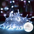 Aigostar - LED-Weihnachtslichterkette für den Außenbereich 100xLED/8 Funktionen 10,3m IP44 kaltweiß