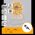 Aigostar - LED-Weihnachtslichterkette für den Außenbereich, 200 LEDs / 8 Funktionen, 13m, IP44, warmweiß