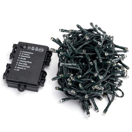 Aigostar - LED-Weihnachtslichterkette für den Außenbereich 200xLED/8 Funktionen 10,3m IP44 kaltweiß