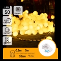 Aigostar - LED-Weihnachtslichterkette für den Außenbereich 50xLED/3xAA/8 Funktionen 5,3 m IP44 warmweiβ