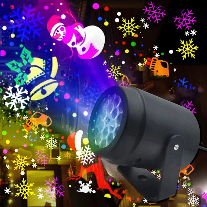 Aigostar - LED Weihnachtsprojektor mit Schneeflocken LED/5W/230V mehrfarbig