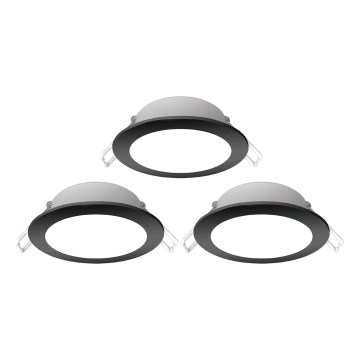 Aigostar - LOT 3x Spot encastrable extérieur LED/4,8W/230V 3000K IP65 noir
