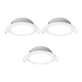 Aigostar - LOT 3x Spot encastrable extérieur LED/4,8W/230V 4000K IP65 blanc