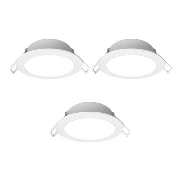 Aigostar - LOT 3x Spot encastrable extérieur LED/4,8W/230V 4000K IP65 blanc