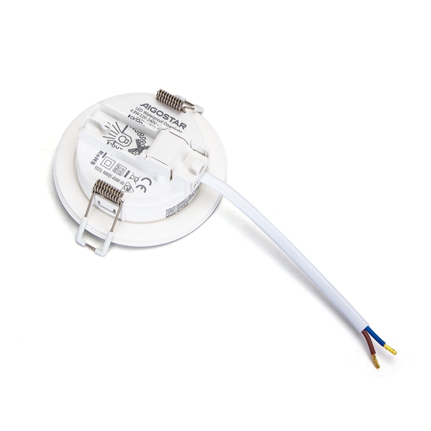 Aigostar - LOT 3x Spot encastrable extérieur LED/4,8W/230V 4000K IP65 blanc