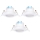 Aigostar - Lot de 3 luminaires encastrés LED/5W/230V 6500K Ø 8,5 cm blanc