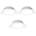 Aigostar - LOT DE 3 SPOTS ENCASTRÉS LED POUR SALLE DE BAINS LED/4,8W/230V IP65 blanc