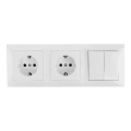 Aigostar - LOT x2 Prise avec interrupteurs 2x16A/250V SCHUKO