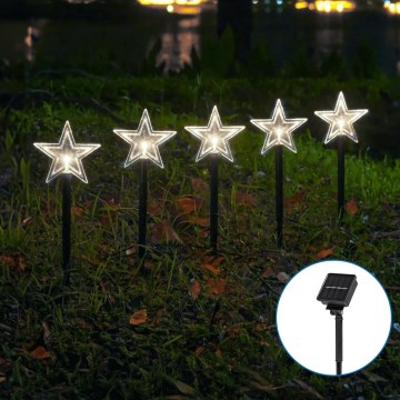 Aigostar - Luce solare di Natale LED/0,054W/1,2V 1m IP65 bianco freddo