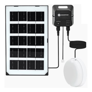 Aigostar - Luminaire solaire LED/35W/12V 3000 mAh 6500K IP65 Ø 16,8 cm + télécommande