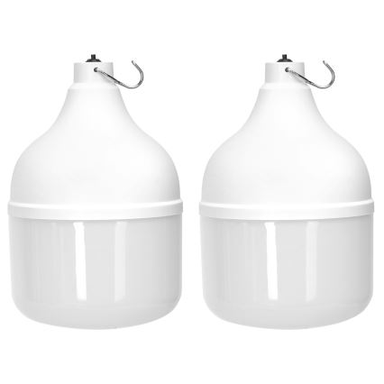 Aigostar - Luminaire solaire LED avec capteur, 2×LED, 70 W, 12 V, batterie 12 000 mAh, 6500 K, IP65, Ø 12 cm + télécommande