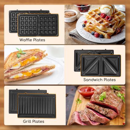 Aigostar - Macchina per i panini 800W/230V nero