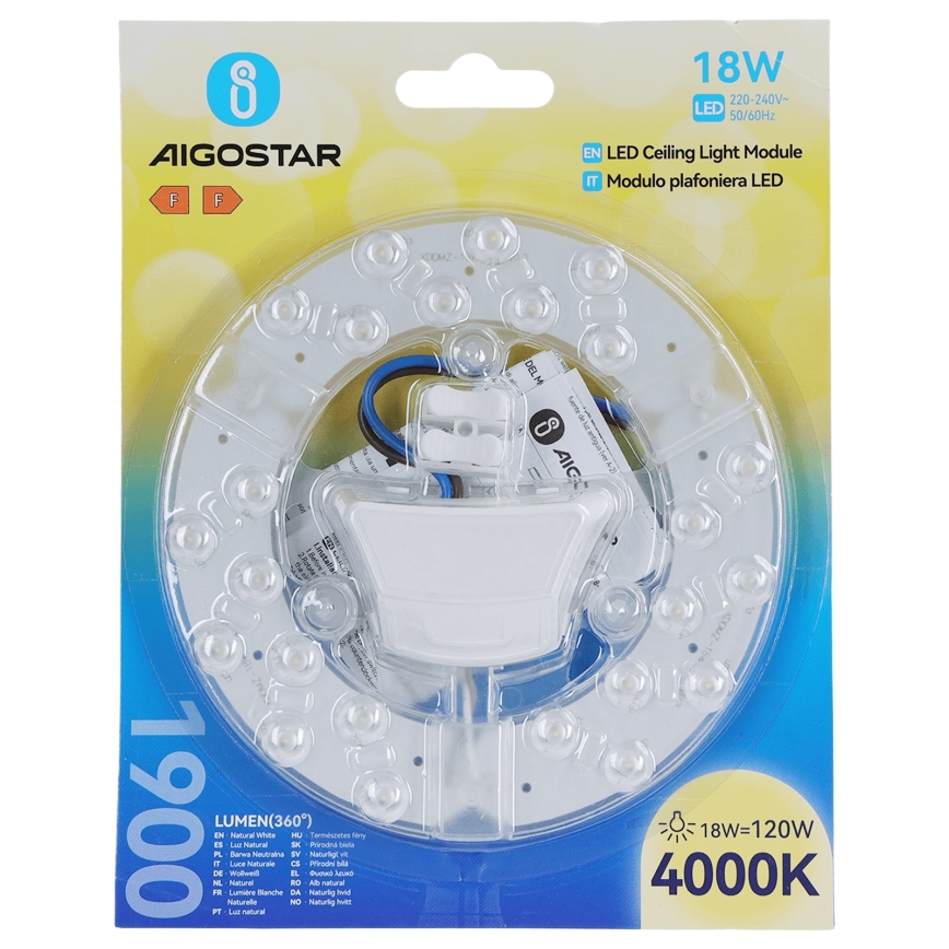 Aigostar - Modulo magnetico LED/18W/230V 4000K