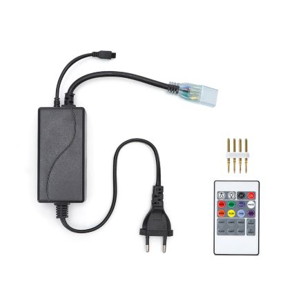 Aigostar - Netzkabel für LED-RGB-Streifen 600W/230V mit Fernbedienung