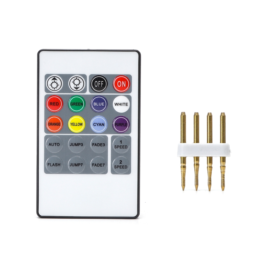 Aigostar - Netzkabel für LED-RGB-Streifen 600W/230V mit Fernbedienung