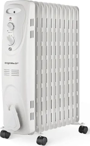 Aigostar - Ölradiator mit 11 Rippen, 2300 W / 230 V, weiß