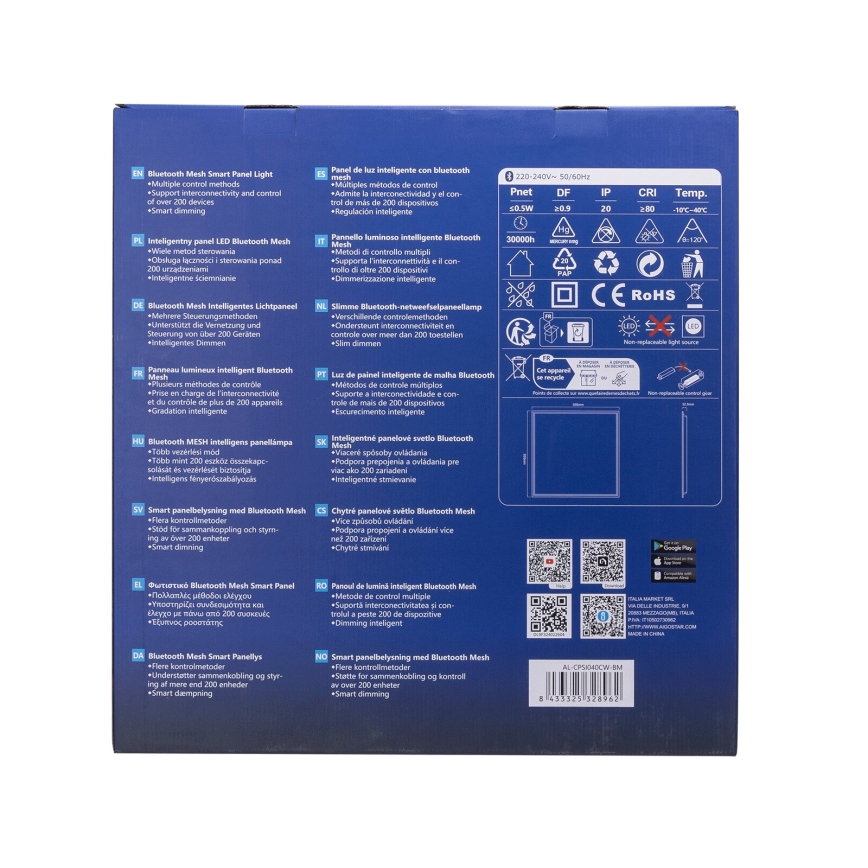 Aigostar - Panneau encastrable à intensité variable MESH LED/36W/230V 2700-6500K 60x60 cm