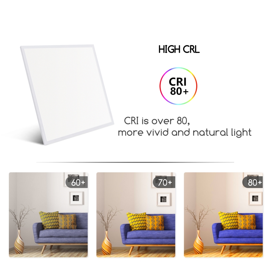 Aigostar - Panneau encastrable LED/40W/230V 6500K 60x60cm blanc