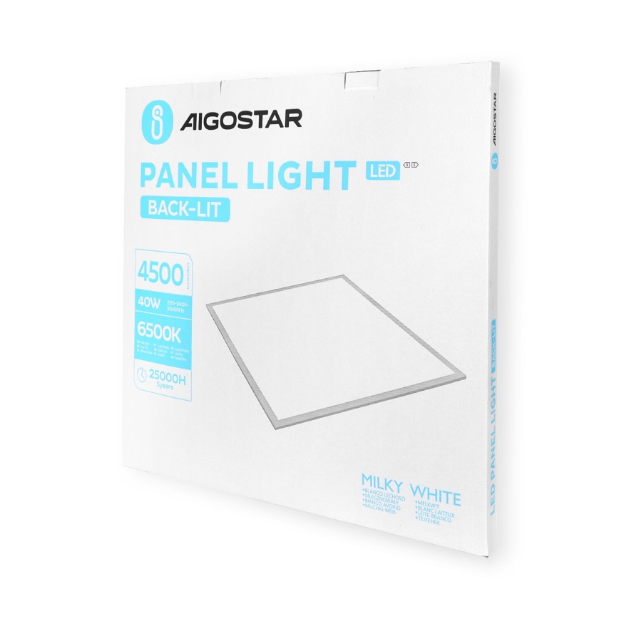 Aigostar - Panneau encastrable LED/40W/230V 6500K 60x60cm blanc