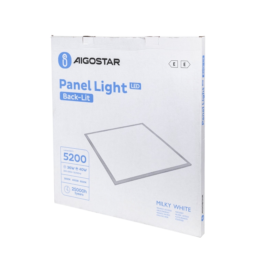 Aigostar - Pannello LED da incasso LED/40W/230V 3000K/4000K/6500K 60x60cm bianco
