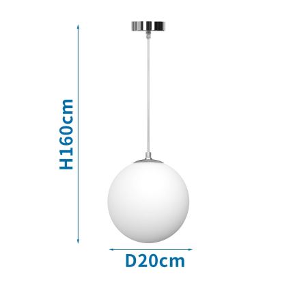 Aigostar - Pendelleuchte an Kabel 1xE27/40W/230V Ø 20 cm