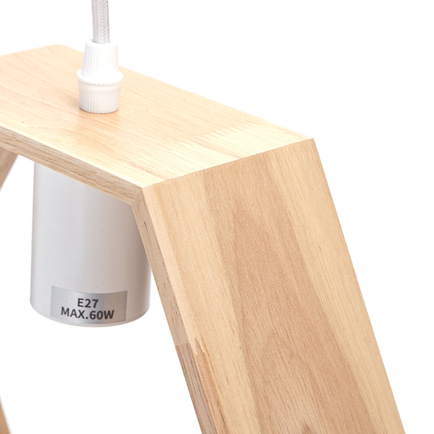 Aigostar - Pendelleuchte mit Kabel 1xE27/60W/230V beige