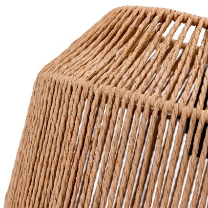 Aigostar - Pendelleuchte mit Kabel 1xE27/60W/230V beige Ø 23 cm