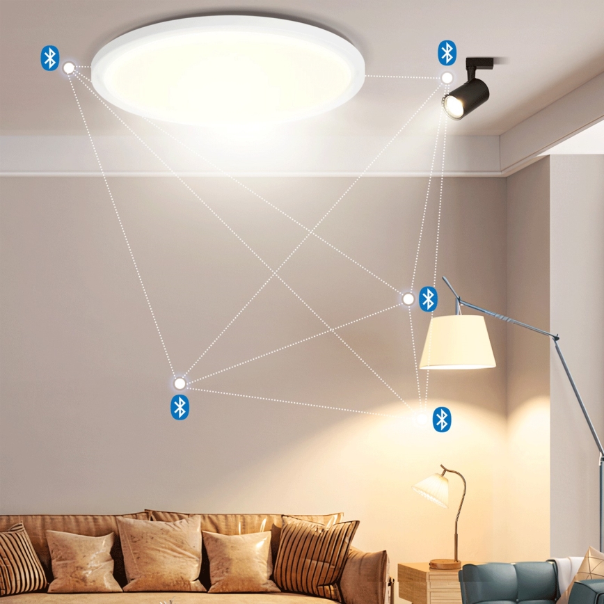 Aigostar - Plafonier RGBW à intensité variable MESH LED/36W/230V 3000-6500K blanc + Télécommande