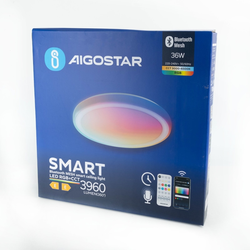 Aigostar - Plafoniera dimmerabile RGBW MESH LED/36W/230V 3000-6500K + telecomando