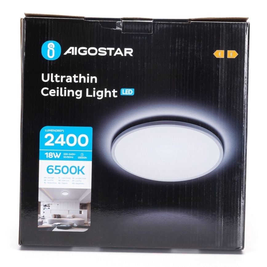 Aigostar - Plafoniera LED da bagno LED/18W/230V 6500K diametro 30 cm IP44