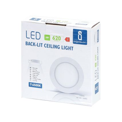 Aigostar - Plafoniera LED da soffitto a montaggio superficiale LED/6W/230V Ø 12,3 cm 6500K bianco