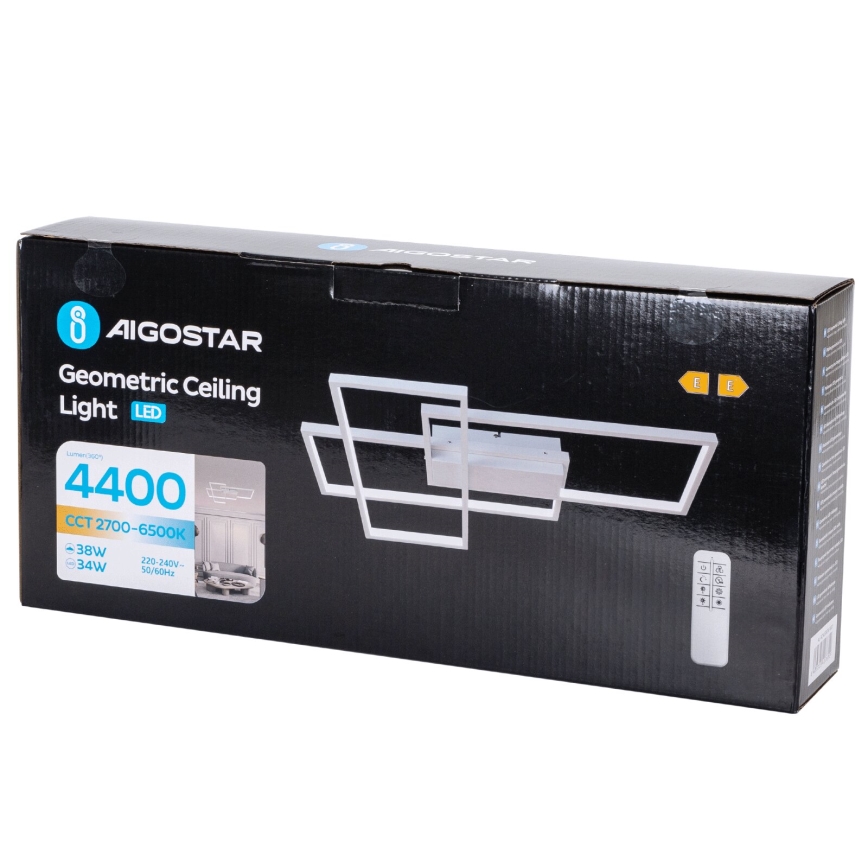 Aigostar - Plafoniera LED dimmerabile LED/38W/230V 2700-6500K + telecomando