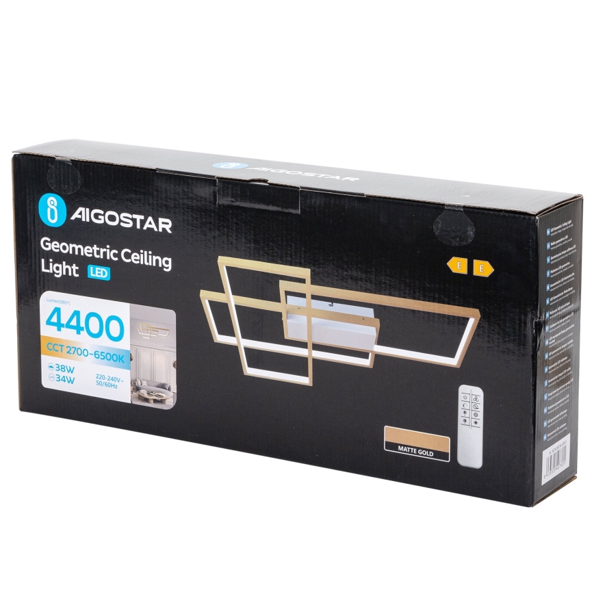 Aigostar - Plafoniera LED dimmerabile LED/38W/230V 2700-6500K + telecomando